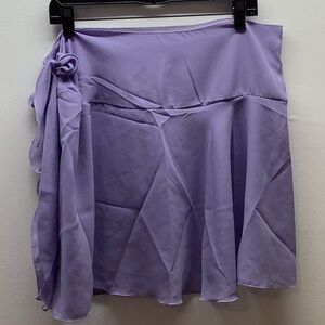 Lago Mar Light Purple Ruffle Lettuce Trim Sarong, Made In USA. New With Tags.